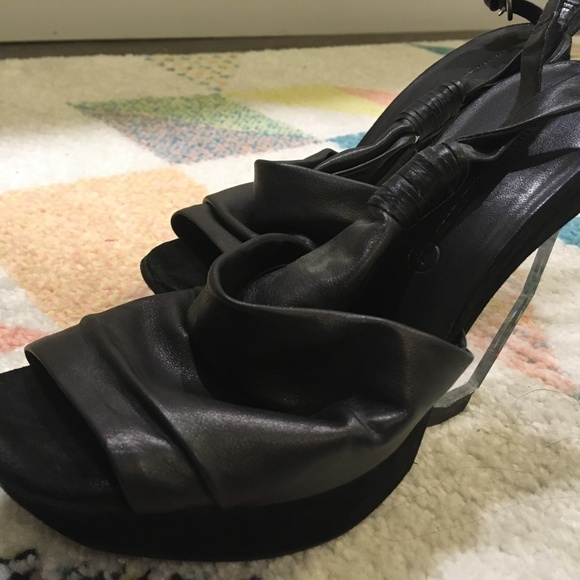 All Saints Spitalfields Lucite Wedge Sandals-Size 37 - Picture 5 of 16
